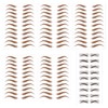5 Sheets (55 Pairs) Brown Eyebrow Tattoo Stickers with 10