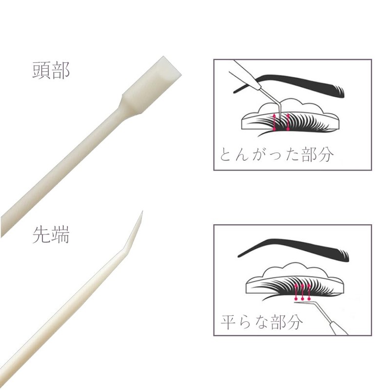 LOYELEY Eyelash Perming Kit, Plate, Stick (Rose), Stick (White), Eyelash