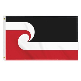 Large 3×5 FT Maori Flag, Big Maori 100D National Outdoor Banner,DecorGarden With Brass Gromment