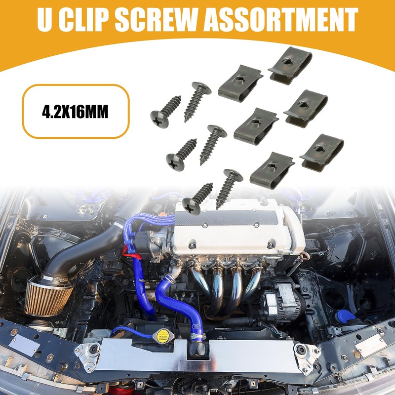 Partuto 20 Set 4.2x16Mm Universal U Clip Screw Assortment -