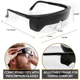 Prime Aviator FOGGLES IFR Flight Training Glasses - Pilot Training & Simulating IMC, Sun Glare Protection, Adjustable Temples for Comfort, Blockalls, Hard Case