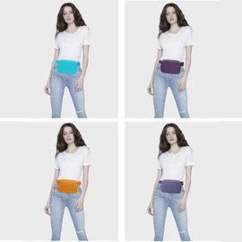 Tapp Collections Unisex Mini Crossbody Belt Bag with Adjustable Strap Small Waist Pouch for Workout Running Traveling Hiking, Aqua Blue, 8’’ x 2’’ x 5’’