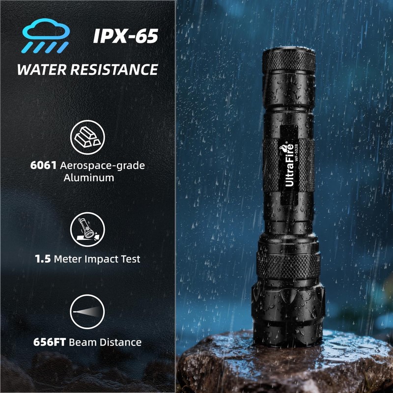ULTRAFIRE 3PCS LED Tactical Flashlight 1000 Lumens 5 Modes Bright