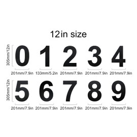 nanlyiau 12in/30.5cm Floating House Number Black House Number Black Door Number Stainless Steel House Numbers Made of solid 304 Stainless Steel Floating Appearance Address Numbers(1)
