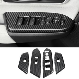 Bercicci 4PCS Inner Window Switch Panel Cover for Honda CRV 2022 2021 2020 2019 2018 2017 Accessories ABS Material Interior Cover Moulding Trims (Carbon Fiber)