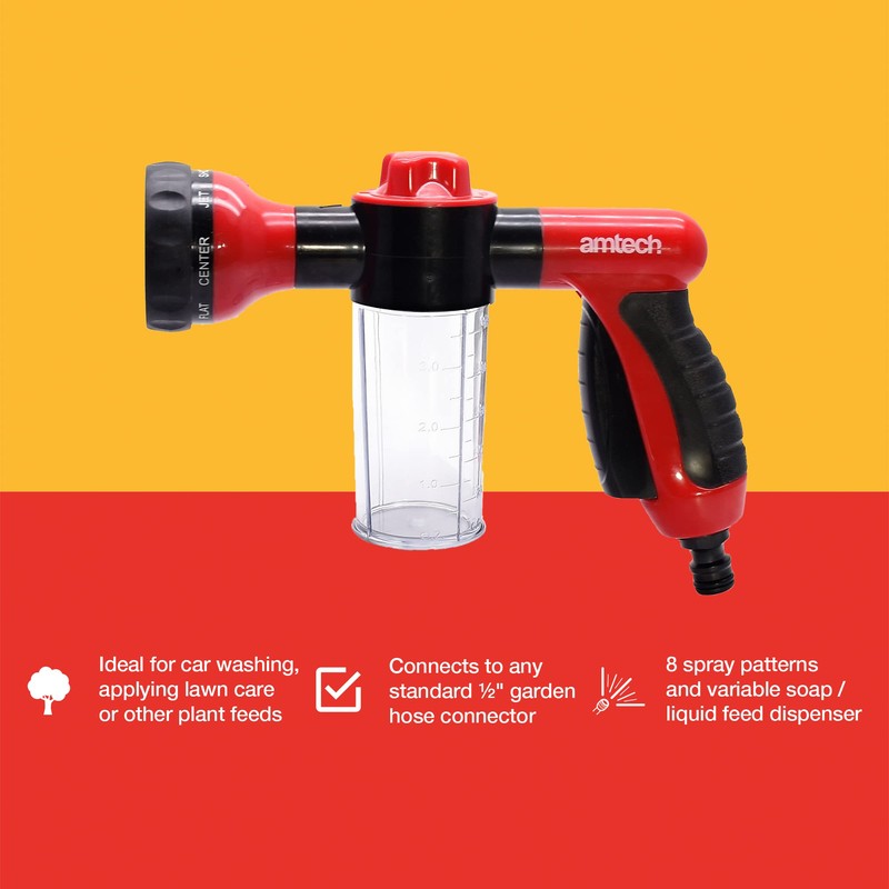 Amtech S5536 8 Function car wash and Garden Sprayer