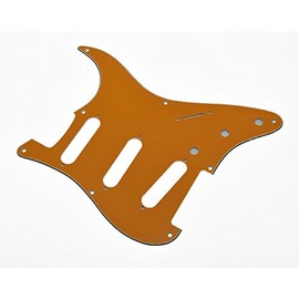 KAISH 8 Hole Vintage ST/Strat Style SSS Pickguard ST Guitar Pick Guard Scratch Plate for Stratocaster/Strat Orange 3 Ply