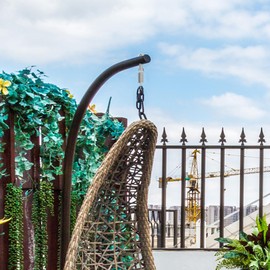 BESPORTBLE 1 Set Heavy Duty Swing Hangers Hooks Φ16*70 Pin Φ6.5*φ34*130 Extension Spring for Egg Chair Swing