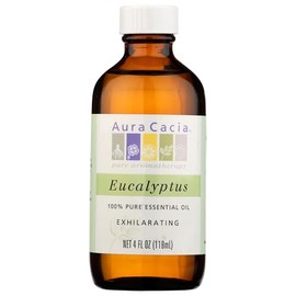 Aura Cacia 100% Pure Essential Oil, Eucalyptus, 4-Ounces