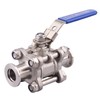 DERNORD Vacuum Ball Valve 304 Stainless Steel Clamp Valve with