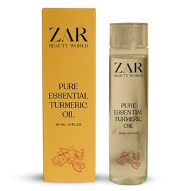 Zar Essential Oil for Skin & Hair: 100% Pure | Reduces Dandruff | Strengthens & Stimulates Hair Growth | Promotes Silky Hair | Enhances Skin Tone & Texture - 50ml (50ML, Turmeric)