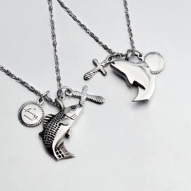 Dletay Fish Cremation Jewelry for Ashes Memorial Ashes Keepsake Necklace Urn Necklace Pendant