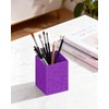 Luminzo Acrylic Desk Pen Holder, 3 x 3 x 4