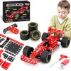 Constructing Metal Model Car Kits: STEM Educational Toys for Boys Ages 8-12 - Erector Set Red Racing Car in 1:20 Scale, Metal Building Blocks for Kids Ages 8-16