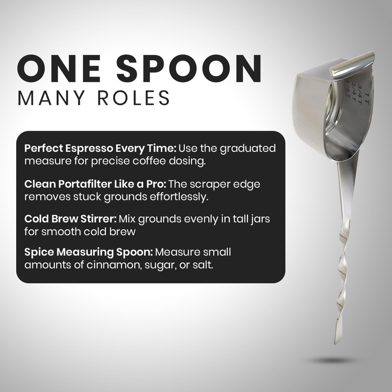Rattleware Stainless Steel Spoon Twist - Espresso Spoon with Graduated