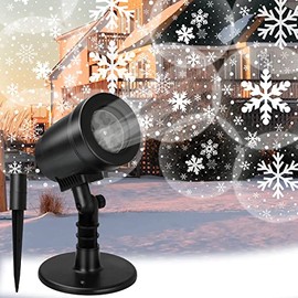 Christmas Snowflake Projector Lights, Led Snowfall Show Outdoor, Christmas Decorations, IP65 Waterproof, Ideal for Xmas Holiday Party Wedding Garden Patio