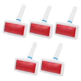 Abaodam 5pcs Pet Grooming Comb Kit Professional Slicker Brush for Dogs Cats Deshedding Tool for Long Haired Pets Tangle Knot Remover Grooming Supplies