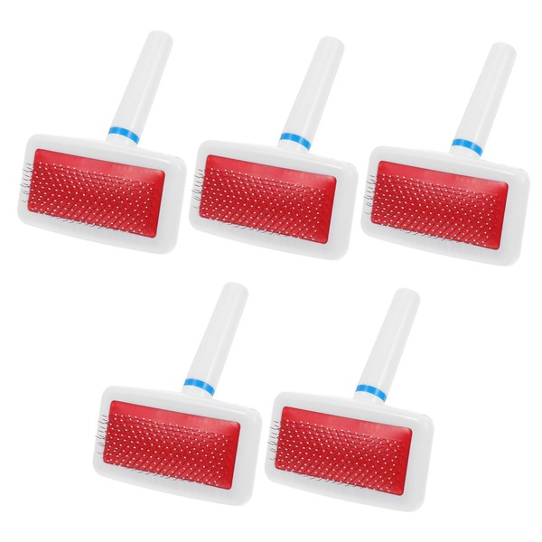 Abaodam 5pcs Pet Grooming Comb Kit Professional Slicker Brush for