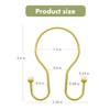 AmazerBath Shower Curtain Hooks Gold Shower Curtain Rings, Simple Double