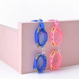 Kids' Cartoon Swimming Goggles for Boys and Girls - Waterproof, Anti-fog (lf226) Free Size/Free Size Blue Crab 15ea