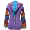 Acid Laundry Multicoloured Patchwork Hooded Jumper Rainbow Striped Hippie Jacket