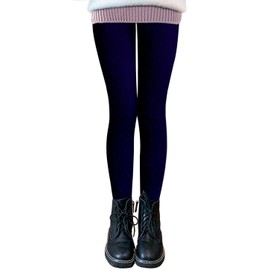 KSK KAISHEK Leggings de invierno para niñas, elásticos, cálidos, gruesos, de forro polar, longitud completa, cómodos, pantalones de 4 a 11 años, azul (02 Dark Blue), 8-9 Años
