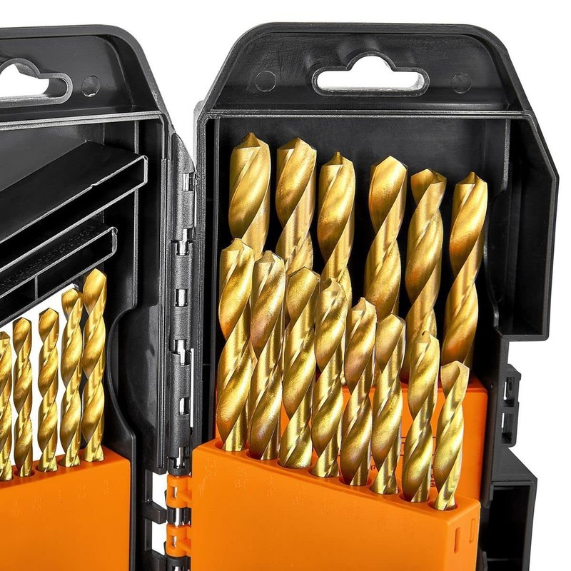 WARRIOR 29-Piece Titanium Nitride High Speed Steel Drill Bit Set