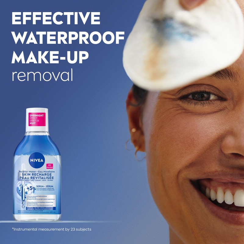 NIVEA Skin Recharge Micellar Water for Tired-Looking and Sensitive Skin,