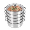 5-Tier Steamer Pot for Cooking, 11.8 Inch Steam Pots with