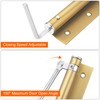 sourcing map 2 Pcs 195mm/7.68" Spring Door Closer, Stainless Steel