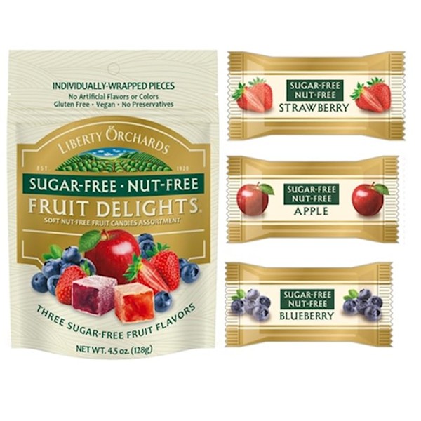Liberty Orchards Sugar-Free Fruit Delights | Nut-Free Candy Assortment |