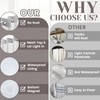 SORTTO No Hook Slub Textured Shower Curtain with Snap in