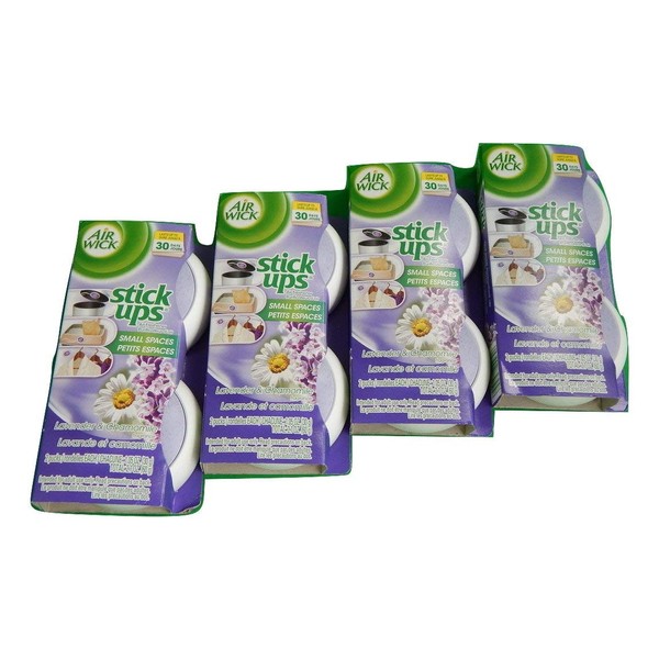 Air Wick Stick Ups Small Spaces Air Freshener Lavender & Chamomile 2-Count (Pack of 4)