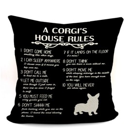Mancheng-zi Corgi Pillow Covers 18x18,Corgi Gifts for Corgi Lovers,Corgi Gifts,Corgi Butt,Corgi Stuff,Corgi Decor,Corgi Christmas Decorations