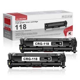 118 Toner Cartridge - 2Black CRG 118 Replacement for Canon 118 CRG118 Toner Cartridge for Imageclass MF726Cdw MF8350Cdn MF8380Cdw MF8580Cdw MF729cdw Printer (3,900 Page-Yield)