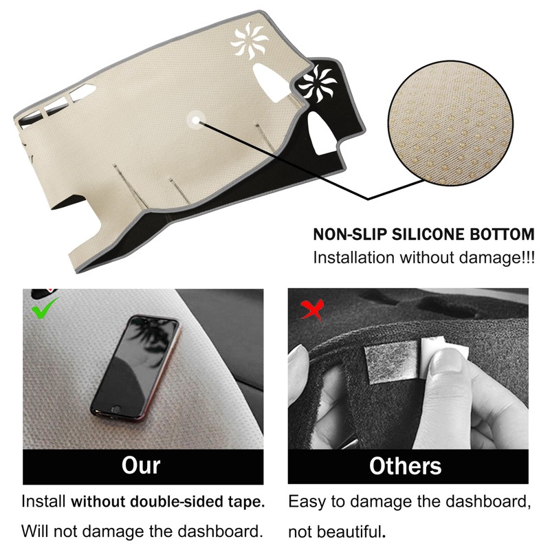 SENSHINE Dash Cover for Crosstrek 2026 2025 2024 Dashboard Cover