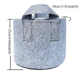 Molysun 5 Gallon Plant Grow Bags, 4 Pack Heavy Duty Thickened Nonwoven Fabric Growing Pots for Vegatable Flowers Garden Grey