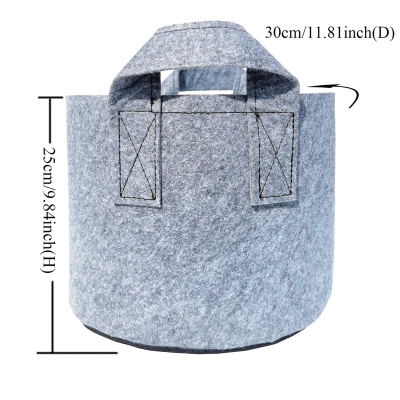 Molysun 5 Gallon Plant Grow Bags, 4 Pack Heavy Duty