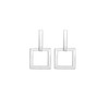 Elli Hoop Earrings Square Geo Blogger 925 Silver, Sterling Silver,