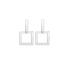 Elli Hoop Earrings Square Geo Blogger 925 Silver, Sterling Silver, None