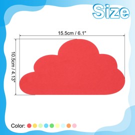 PATIKIL 4.2 x 6.1 inch Paper Cut-Outs, 36 Pieces Clouds in Different Colours for Bulletin Board Art, Office, Classroom, Party, Spring DIY Craft Decoration, Colourful