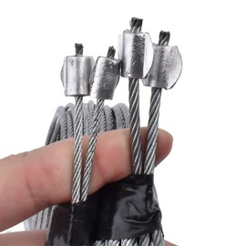 Garage Door Cable and Pulley Replacement Kit Including 2 Pairs of Galvanized Aircraft Cables - 3/32" and 1/8" Diameter, Two Heavy Duty 3" Sheaves, 10 Fasteners for Overhead Sectional Garage Doors