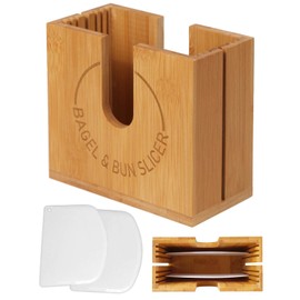 Large Adjustable Bagel Slicer Holder, Bagel Cutter for Small and Large Bagels with Non-slip Pad, Bread Slicer for Bagels, Buns, English Muffins