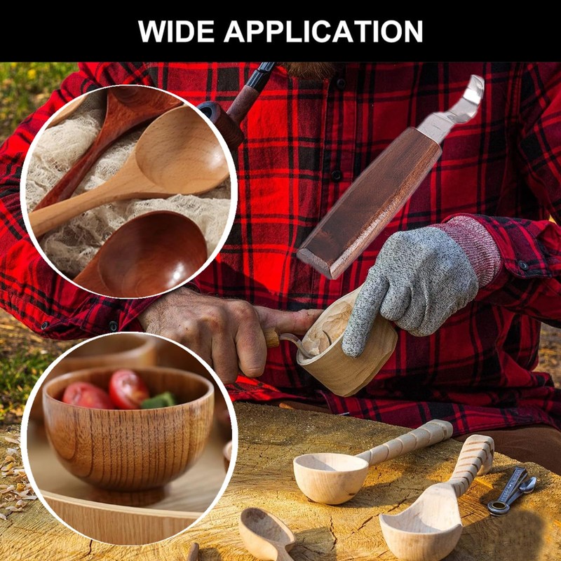 Hook Knife Professional Wood Carving Knife Spoon Carving Tools with