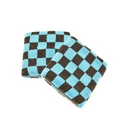Zac's Alter Ego Pair of Checkered Sweatbands/Wristbands