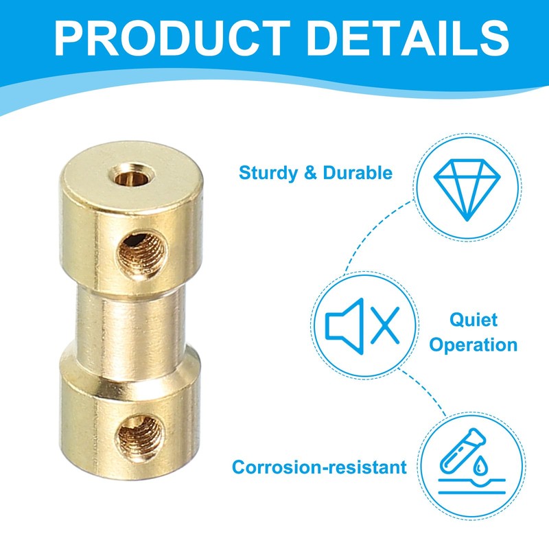 PATIKIL Rigid Coupling 4mm-5mm Copper Shaft Coupling Motor Connector for