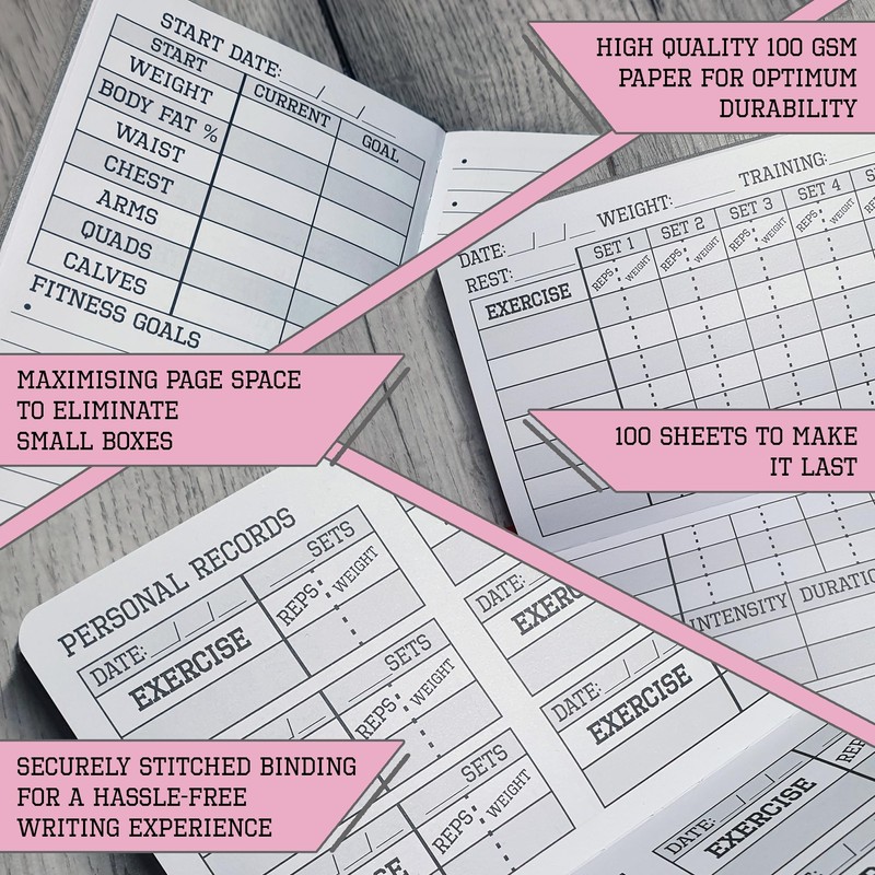 MaLetics – A6 Pocket Fitness Journal – Set 15 Goals,