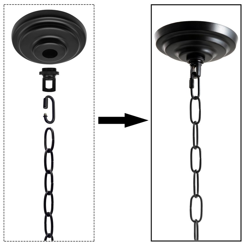 MAYOMAJO 6 Inch Light Canopy Kit with 6 Feet Hanging