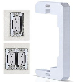 Umshlem 10pcs Wall Plate Spacer Outlet Spacer Metal Flush Fit Device Level Plate Spacer Shim to Support Switch Receptacle Spacers Shims Leveler for Fixing Walls Electrical Outlet Electrical Boxes