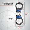ASP Blue Line Ultra Plus Hinge Handcuffs, Double-Locking Handcuffs, Forged